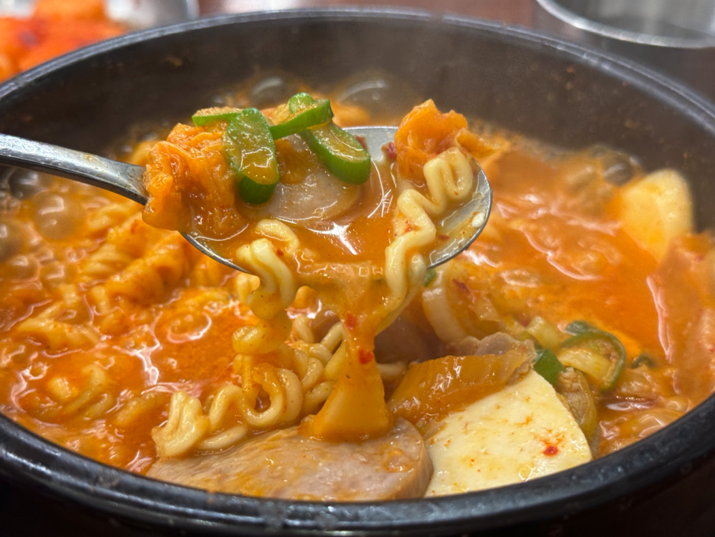 부대찌개 돼지국밥 Budae jjigae is a pork soup