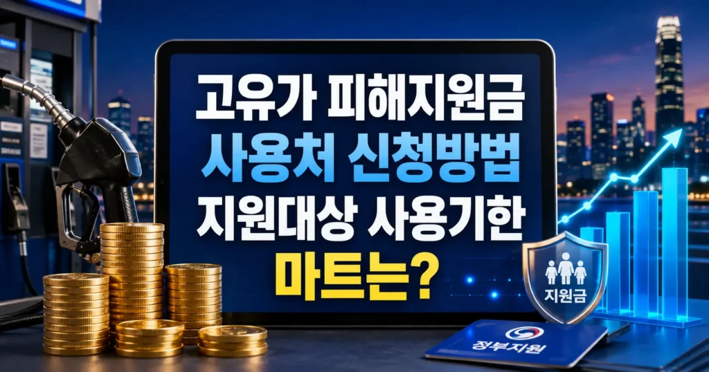 고유가 피해지원금 사용처 신청방법 지원대상 사용기한 마트는?